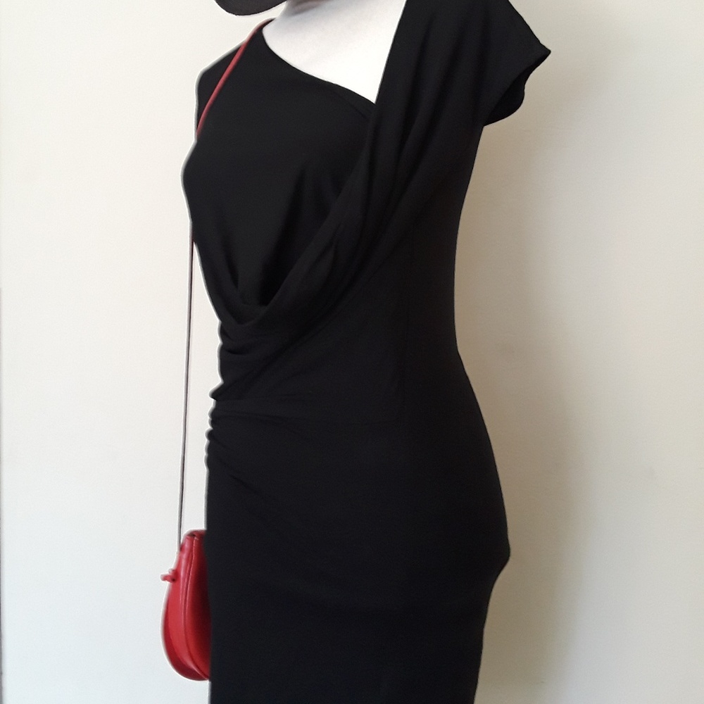 All Saints Black T-shirt Dress